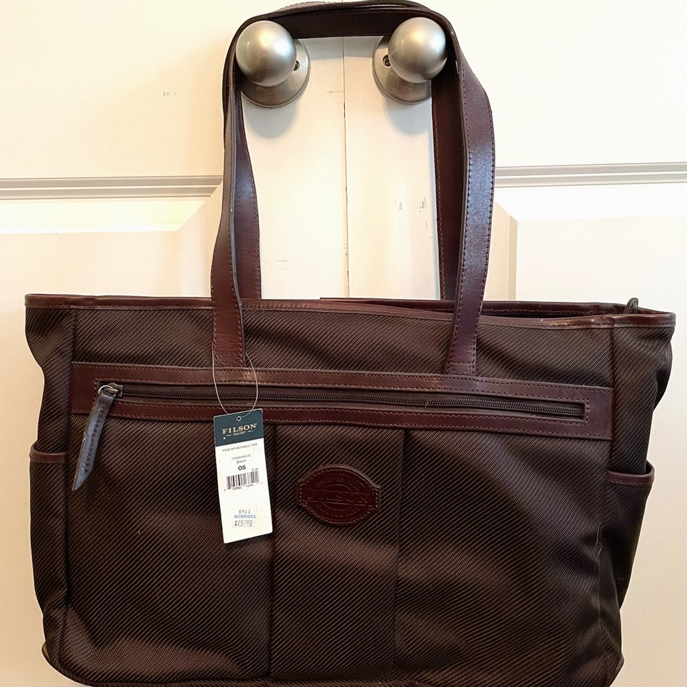 Filson Leather/Nylon Business Tote NWT